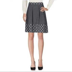 Alysi Italy Knit Mini Skirt Size O Gray